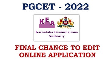 PGCET 2022 | Last Chance to Edit Online Application | MBA/MCA/M.TECH