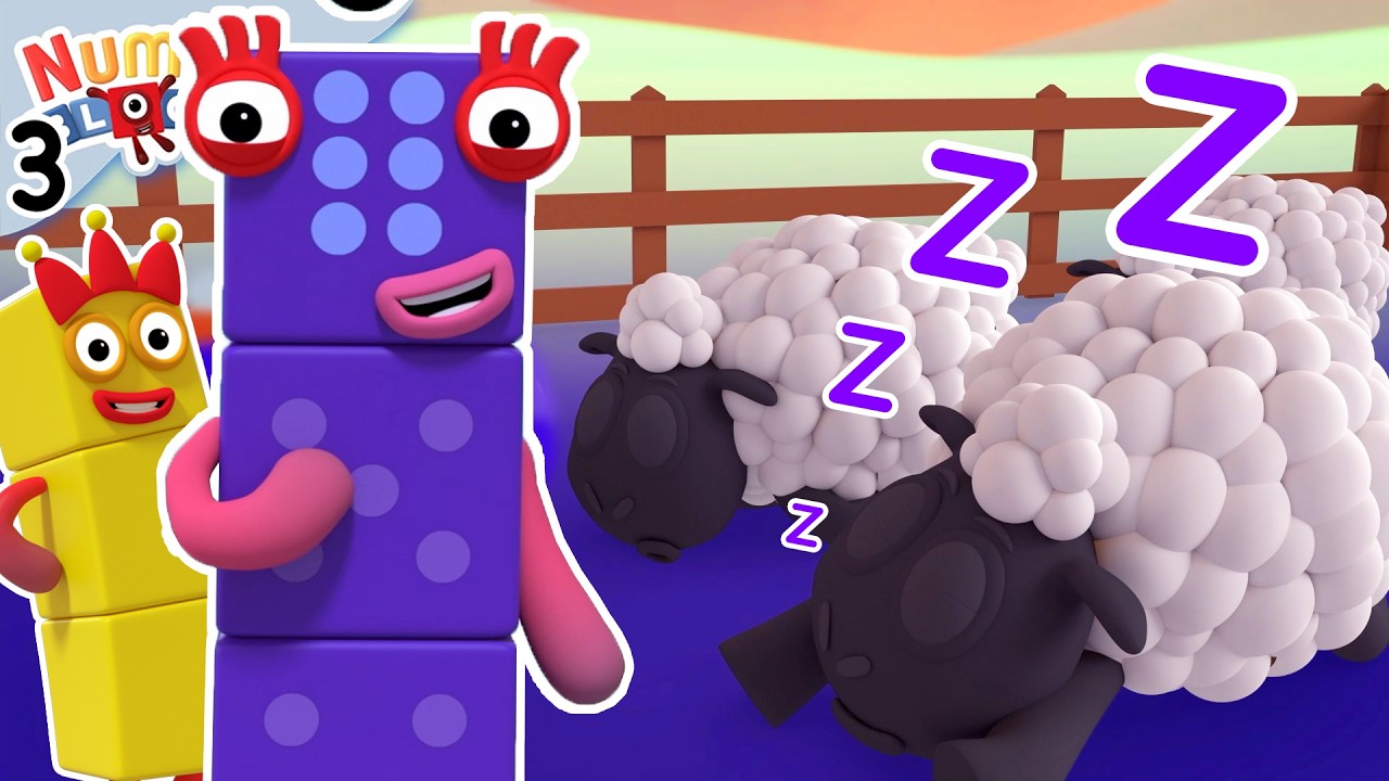 I Can't Sleep! - Counting Sheep | Learn to Count for Kids | Number Cartoon | Numberblocks