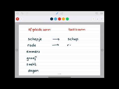 Leerjaar 5: Taal de basisvorm van een woord