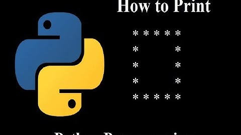Hollow Square Star Pattern Code with Login in Python