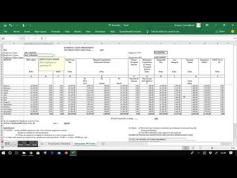 Excel P9 Form Generator Template