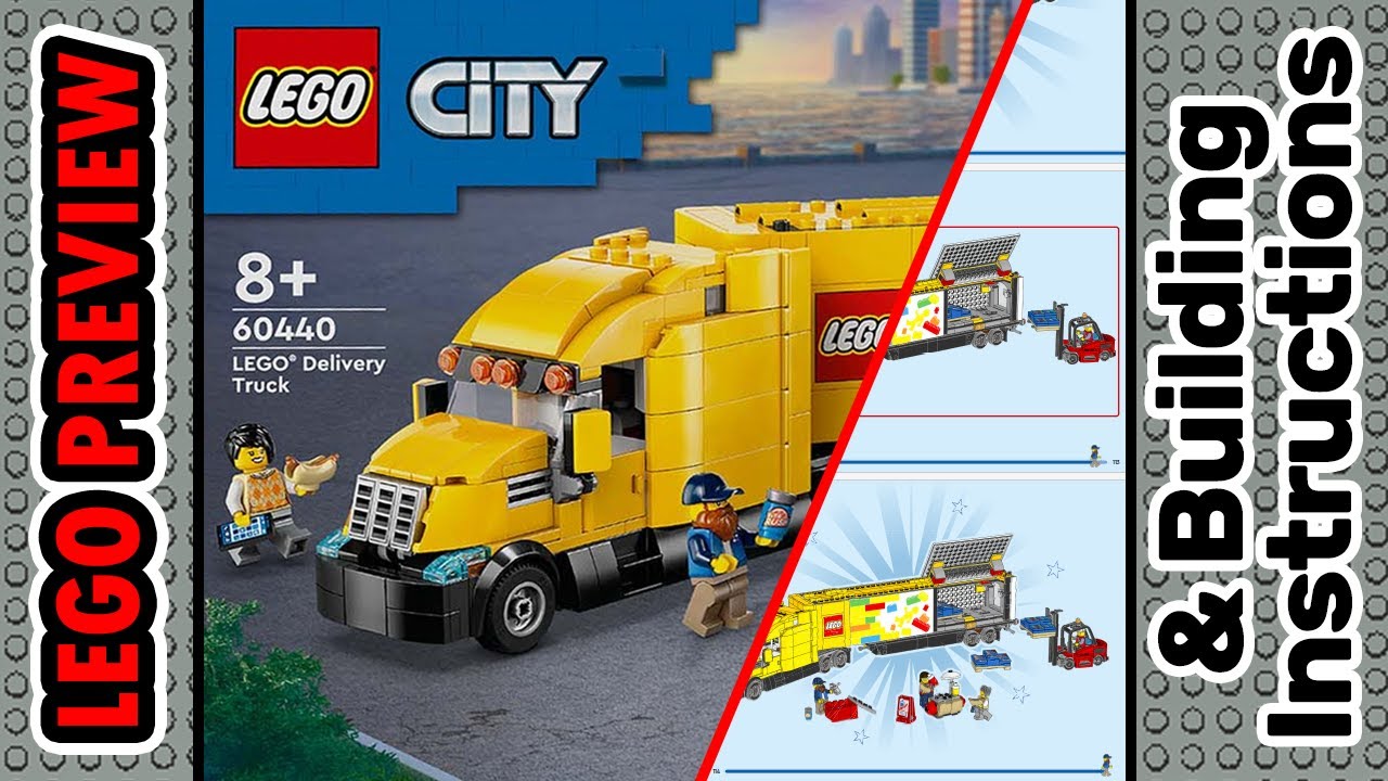 PREVIEW: 60440, LEGO City, Yellow Delivery Truck & Building ...
