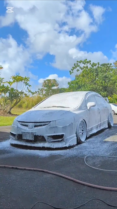Honda Civic FD SATISFYING Carwash 💦 // The Perfect Wash for the Perfect Ride! 🚗✨ #HondaCivic #Shorts