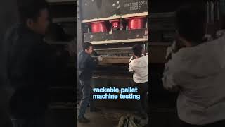Rackable pallet for warehouse storage test production