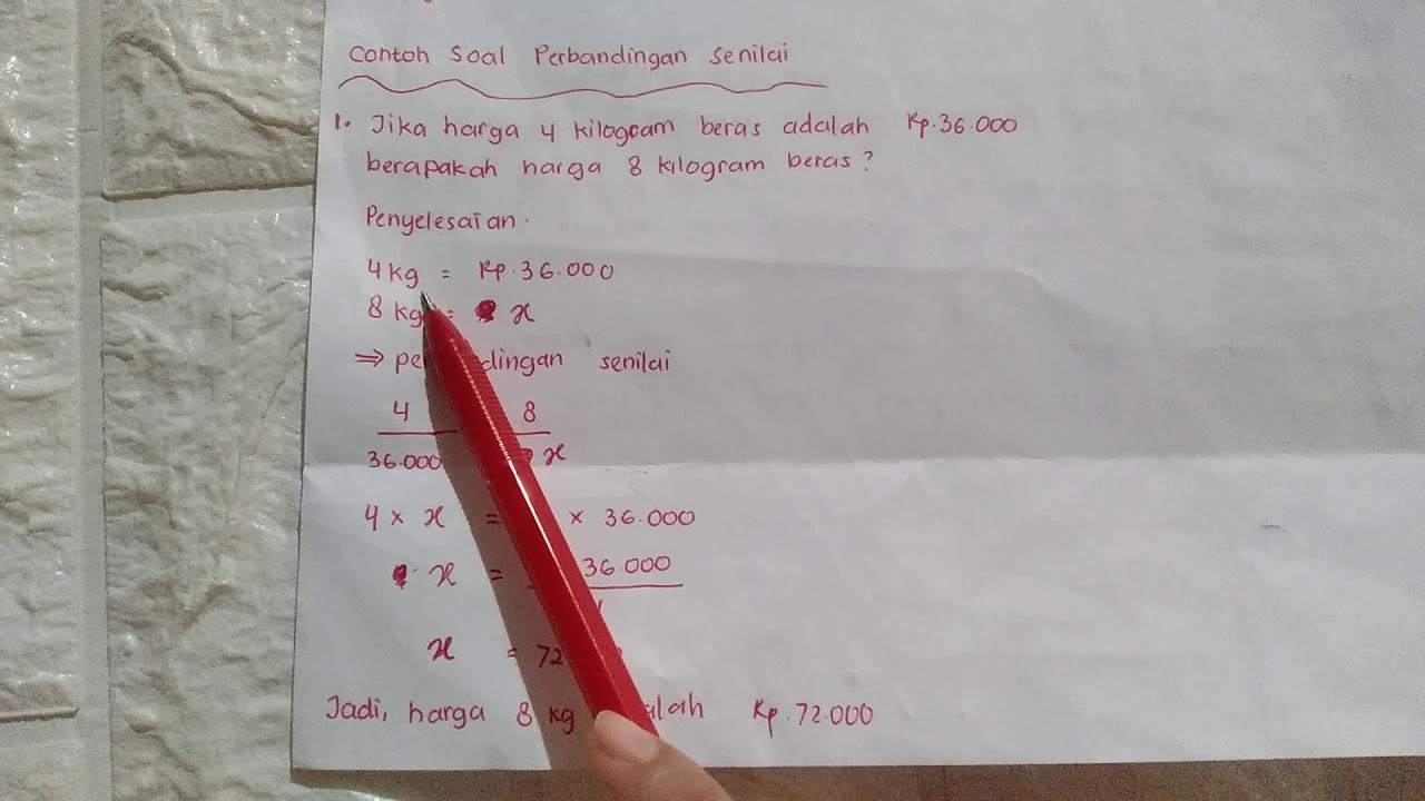 Perbandingan Senilai Berbalik Nilai Kelas Vii Smp Youtube