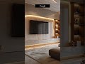Simple Tv Wall حائط تلفزيون بديل الرخام بديل الرخام مكتبة تلفزيون Home Interiordesign ديكور 