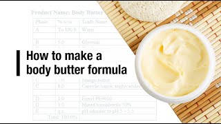 How to make a body butter formula