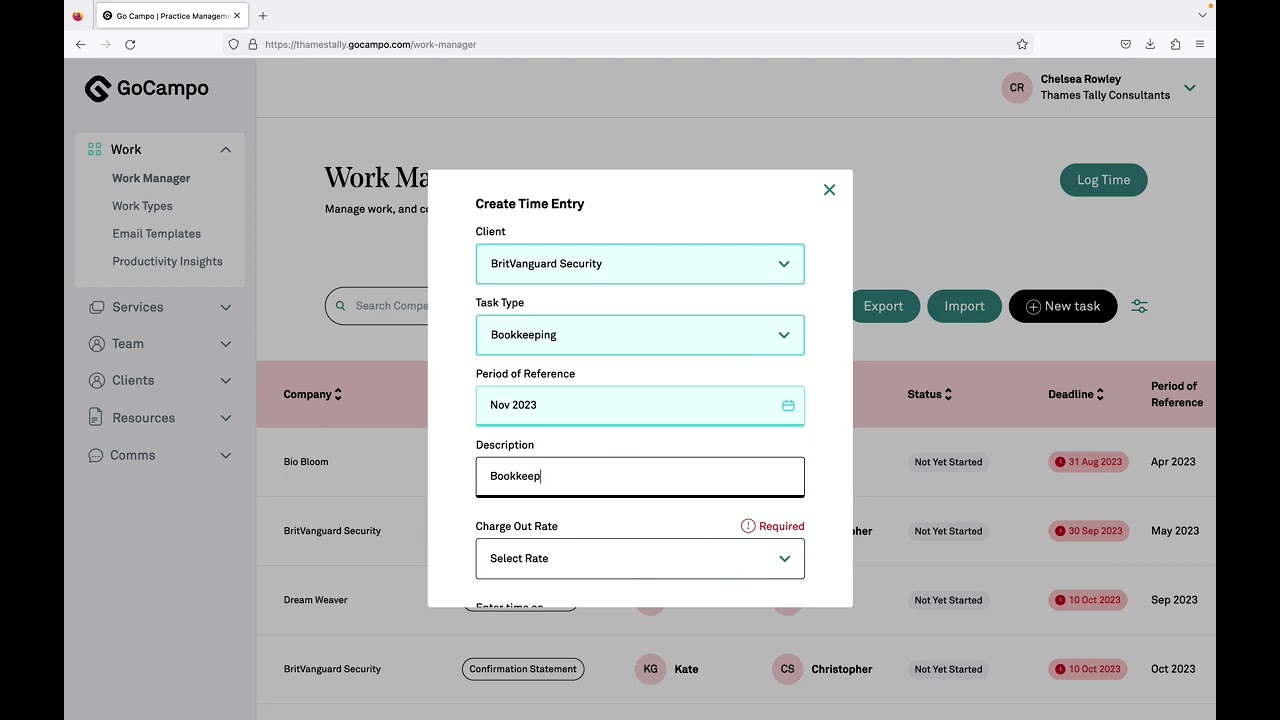 Timesheets - Adding Time Entries