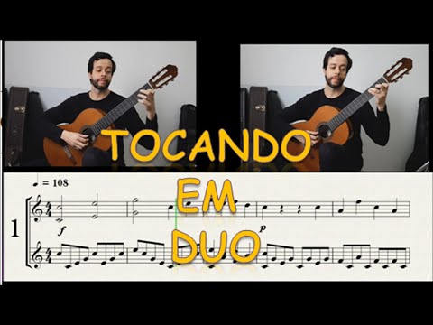 Tocando em Duo -  Moderato 1 Ferdinando Carulli - #fiqueemcasa #tocando #violão #aprenderviolão