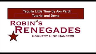 Tequila Little Time by Jon Pardi Country Line Dance Tutorial and Demo