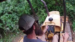 john deere 350 dozer cutting trails
