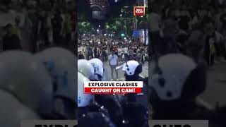 Belgrade Protest: Clashes Erupt In Belgrade As Riot Police Face Protesters #belgrade #protest