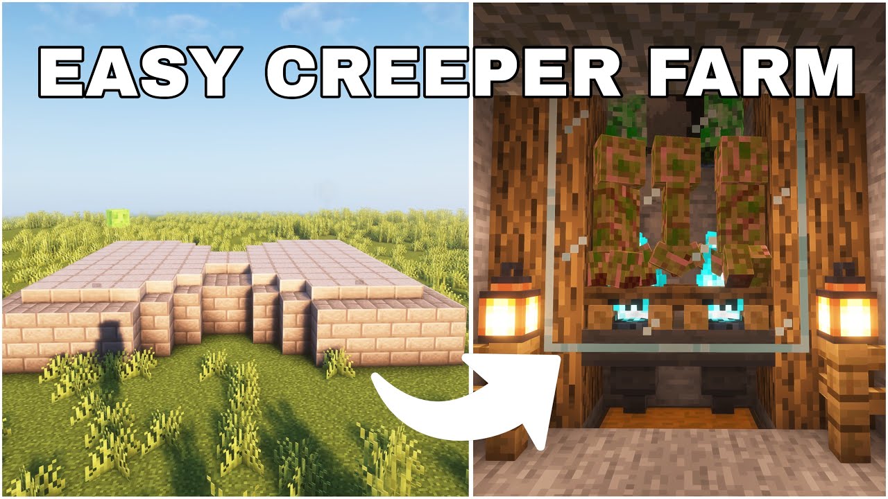 Easy Creeper Farm in Minecraft 1.21 | 500+ Gunpowder Per Hour