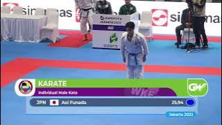 WKF SERIES A JAKARTA 2022 || MALE INDIVIDUAL KATA || AOI FUNADA (JPN) || PAPUREN || KARATE 1