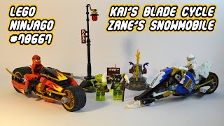 Lego Ninjago 70667 Kais Blade Cycle & Zanes Snowmobile Speed Build