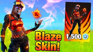 *NEW* Molten Renegade Raider Skin (Blaze) Combos and Gameplay! (Fortnite)