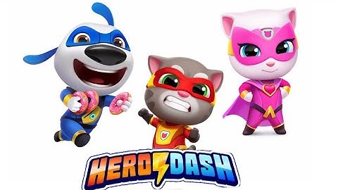 Talking Tom Hero Dash Walkthrough Gameplay Part 1 -Super Hero Tom (iOS,Android)