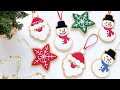 雪だるまのクッキーオーナメントの作り方！フェルトで作るクリスマス飾り｜ DIY Felt Christmas Snowman Cookie Ornament