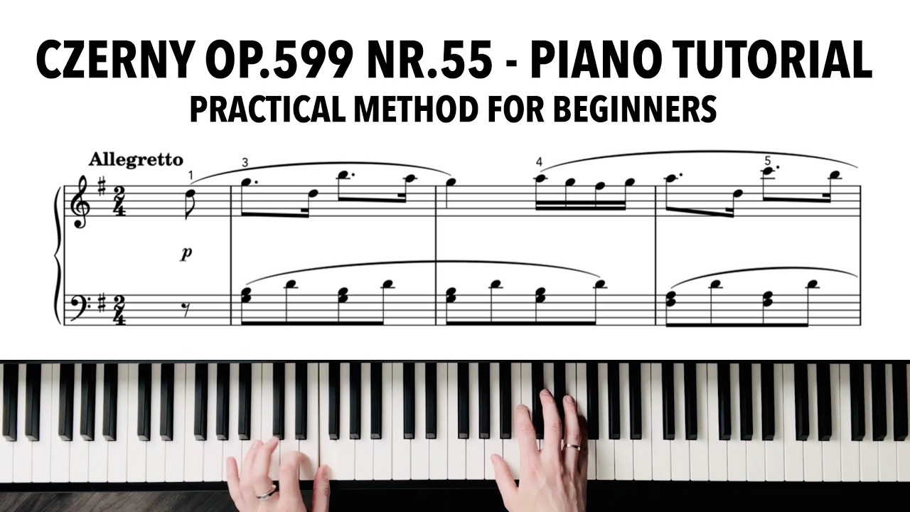 Урок игры на фортепиано: Черни, соч. 599, № 55 | Практическое руководство для начинающих