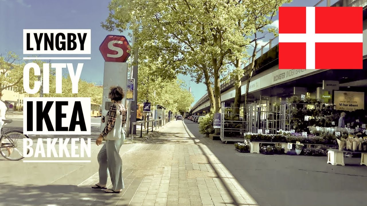 Lyngby Train Station Through Ikea Gentofte and Bakken | Driving in Denmark 🇩🇰 | 4K Summer 2021
