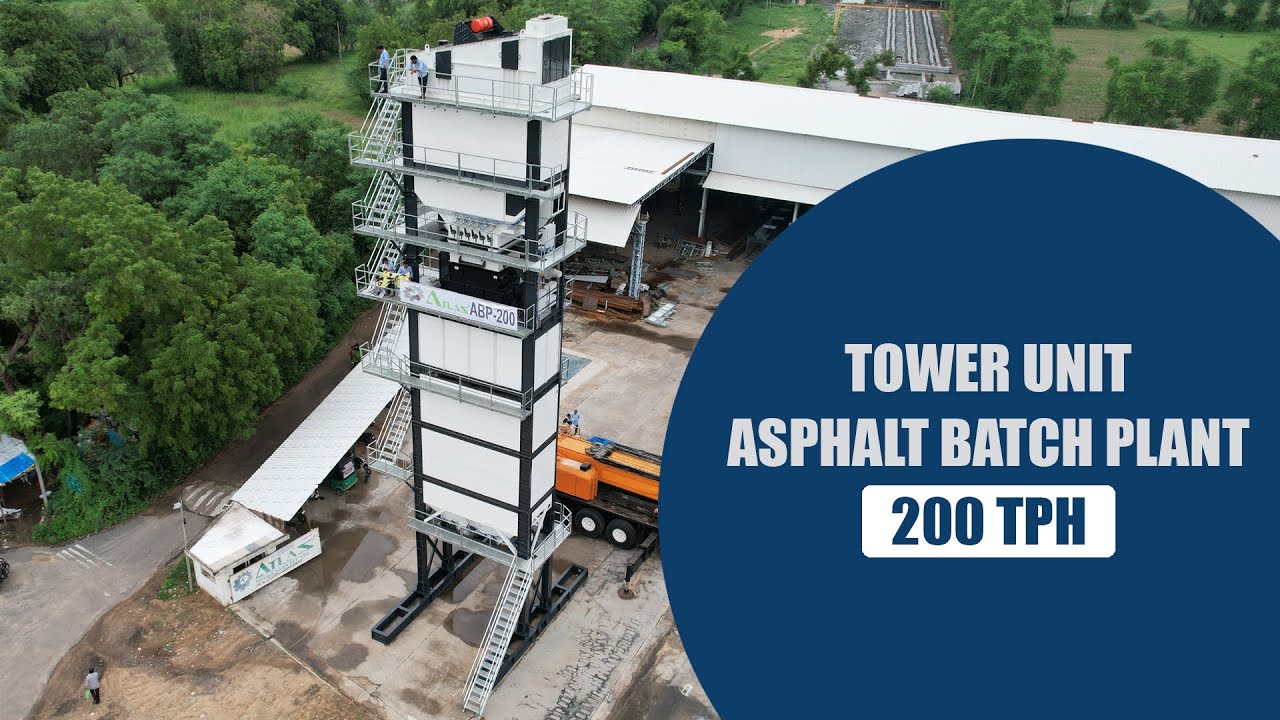 Tower unit 200 tph asphalt batch plant - YouTube