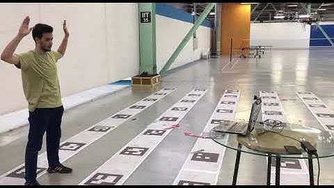 Human Pose estimation drone control (Moving camera video)