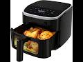 NEWBULIG Air Fryer，4QT Small AirFryer with Easy View Window and Interior Light, Digital