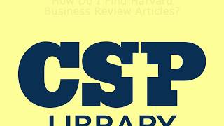 How Do I Find Harvard Business Review Articles?