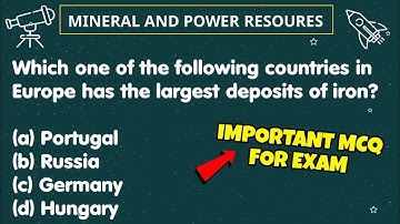 NCERT/CBSE : Class 8 SST | Geography | Chapter 3 - Mineral and Power Resources MCQ with answers