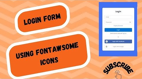Login Form Using Font awesome Icons #html #css