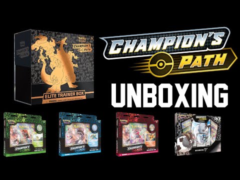 Pokémon TCG: Champion's Path Elite Trainer & Collections UNBOXING!