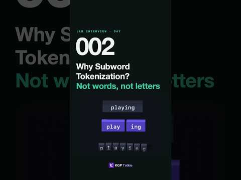 Subword Tokenization: Why LLMs Don't Use Words or Letters
