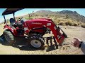 Mahindra 1526 Dumpster moving and level off area