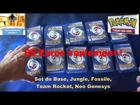 Opening of a lot of Pokemon Cards 1995-2000 bought 65 € with Base Set, Jungle, Fossil
