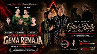 LIVE STREAMING WEDDING GITA & BILLY - CAMPURSARI CS GMR - TAMAN YATUNA SOEPRAPTO SEPARNO - JAKTIM