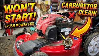 FAST and EASY Way to Clean Carburetor on Toro Recycler 22 Push Mower w  Briggs 163cc Engine