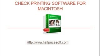 Macintosh Check Printing Software