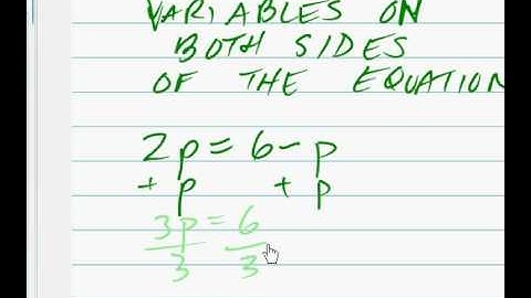 algebra solving equations 2p=6-p