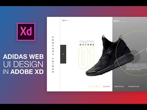 ADIDAS UI Design Adobe XD - Speed Art Tutorial