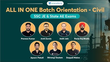 All in one Batch Orientation - Civil Engineering  | SSC-JE & State AE Exams #sscjecivil #unacademy