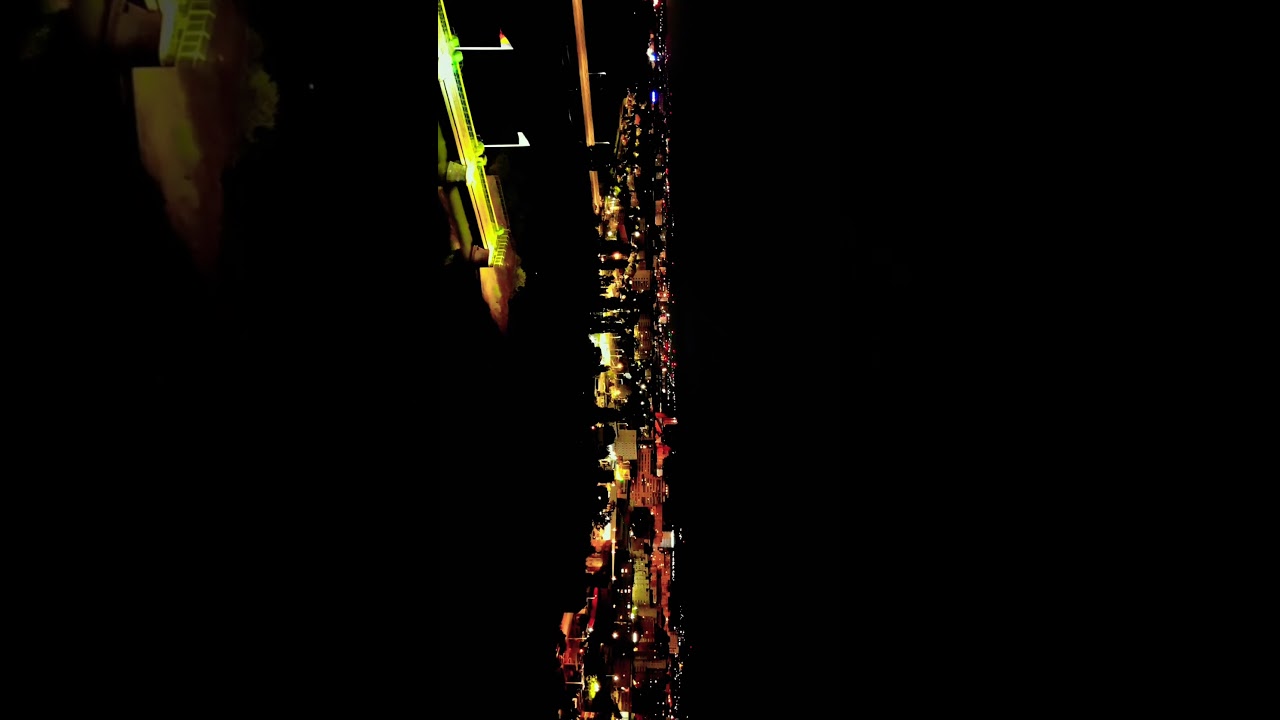 Romania My drone Bacau city at night