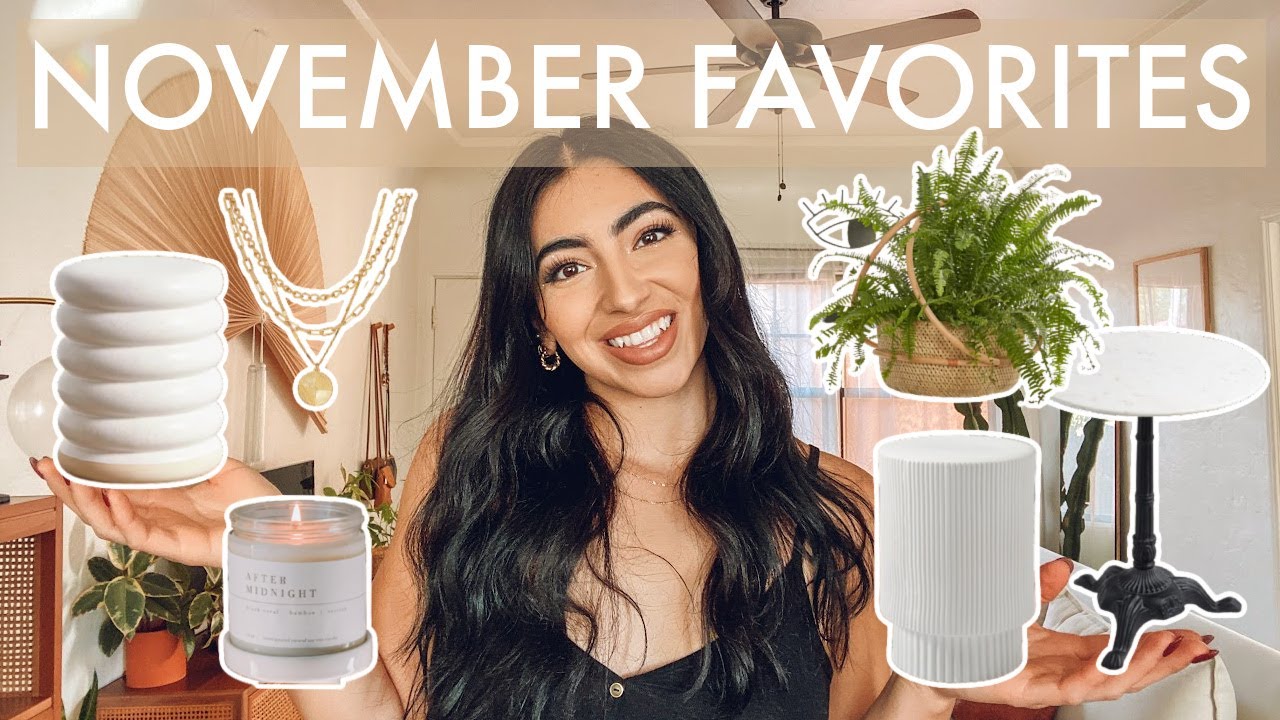 NOVEMBER FAVORITES 2021 | Home Decor, Furniture, Beauty, Tour around in my Boho Aesthetic Apartment