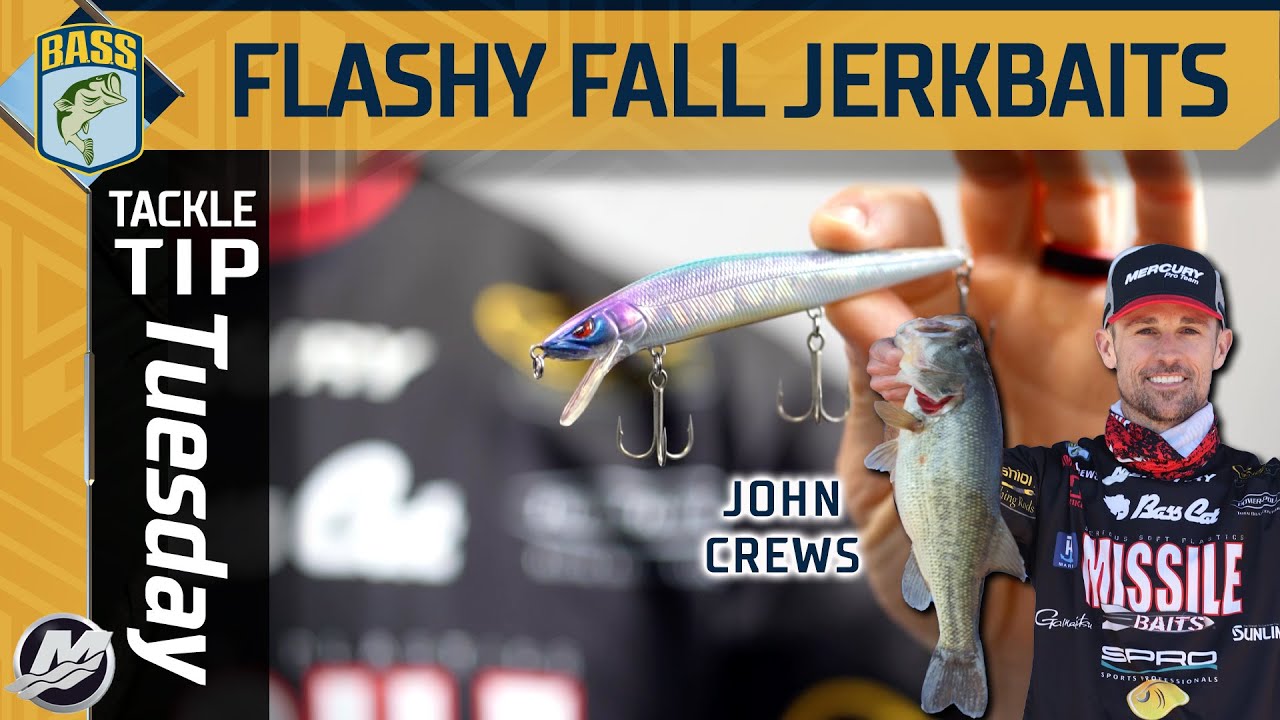 Fish bright and flashy jerkbaits in the fall (JOHN CREWS' STRATEGY)