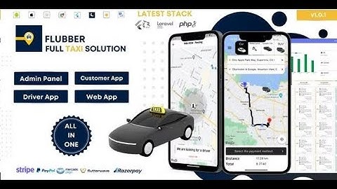 Aplikasi Taxi with Customer and Driver Flutter App, Web and Admin Laravel Panel