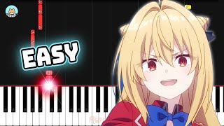 Hikikomari Kyuuketsuki no Monmon OP - "Red Liberation" - EASY Piano Tutorial & Sheet Music