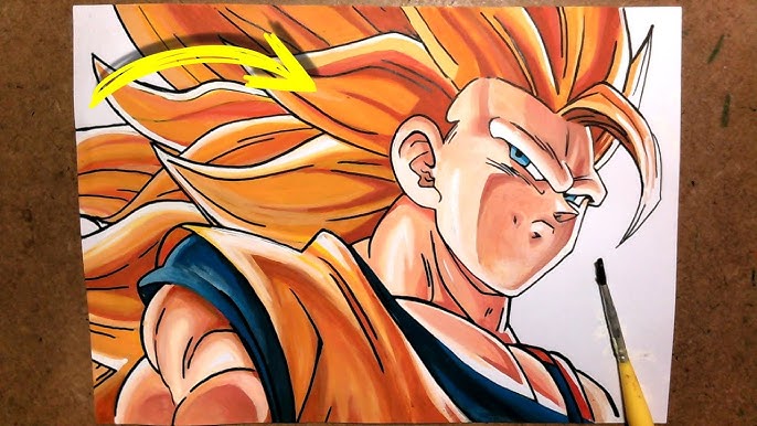 desenhando goku super saiyan god dois by desenhandotudo on DeviantArt