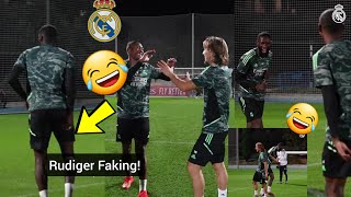 Rudiger Crazy Dance Celebrations After Wondergoalmodric Celebrating Alaba And Rudigers Goals