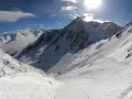 Ski freeride les arcs  couloir de valdez aiguille rouge 3226m top to bottom