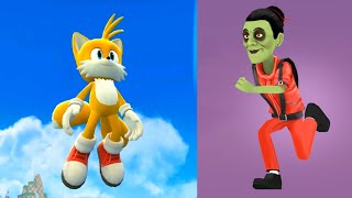 Movie Tales from Sonic Dash Vs Zombie Gran from Angry gran run screenshot 1