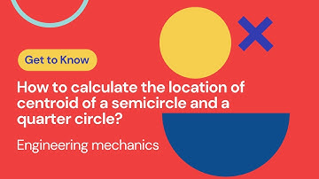 Location of centroid in a semicircle and a quarter circle.#gearedupformechanical